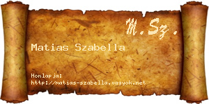 Matias Szabella névjegykártya